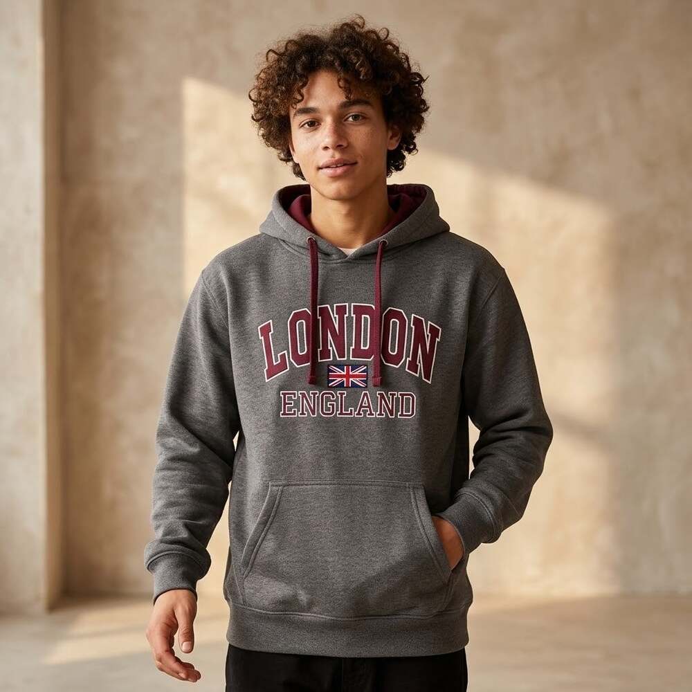 Vintage London England spell out pullover unisex hoodie sweatshirt size small
